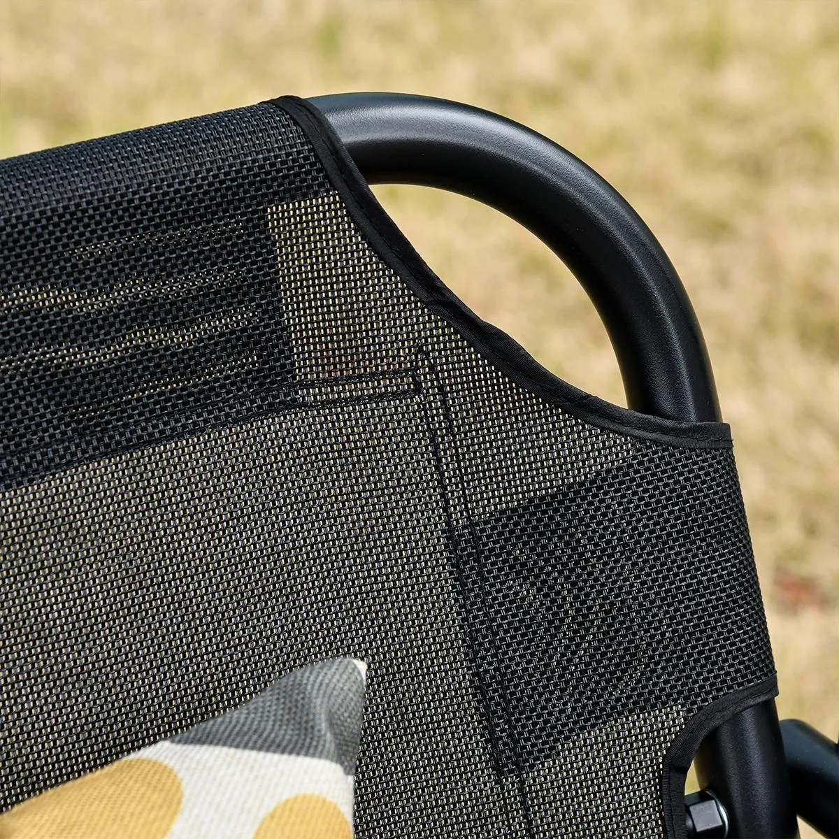 3- Sitzer Hollywoodschaukel mit Sonnendach schwarz - 10