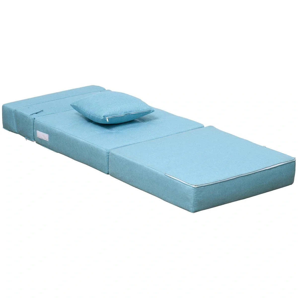 Schlafsessel Schlafsofa Sofabett Einzelsofa mit Waschbarem Kissen Blau 70cm x 70cm x 61cm - 4