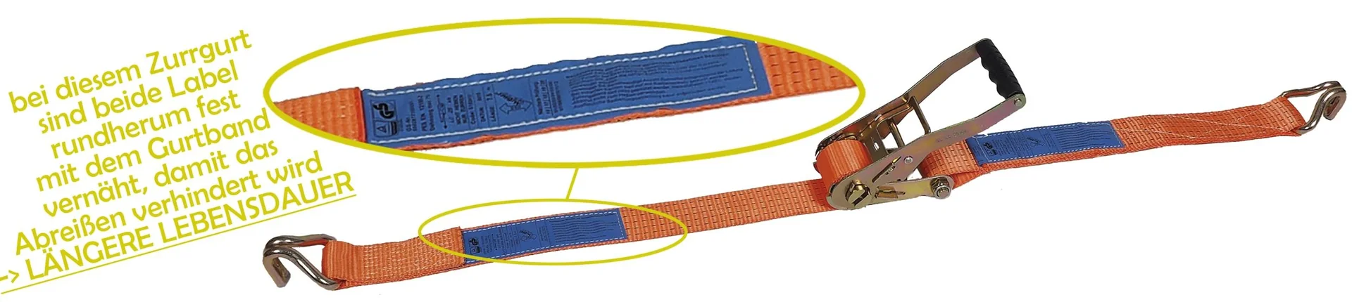 Zurrgurt, 10 m, 2-teilig, 5000 daN - 4