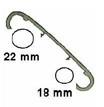 Dachrinnen Schutzgitter, Kunststoff bis RG150, Länge 3m, 12 Clips - 4
