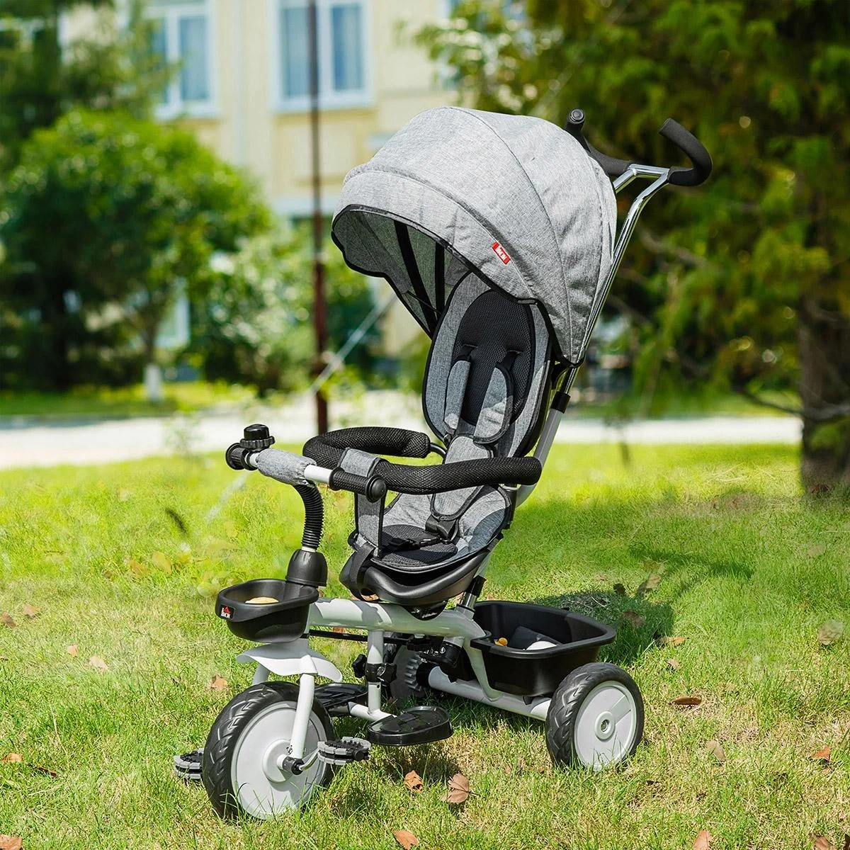 2 in 1 Dreirad Kinderwagen 100 cm x 48 cm x 106 cm - 4