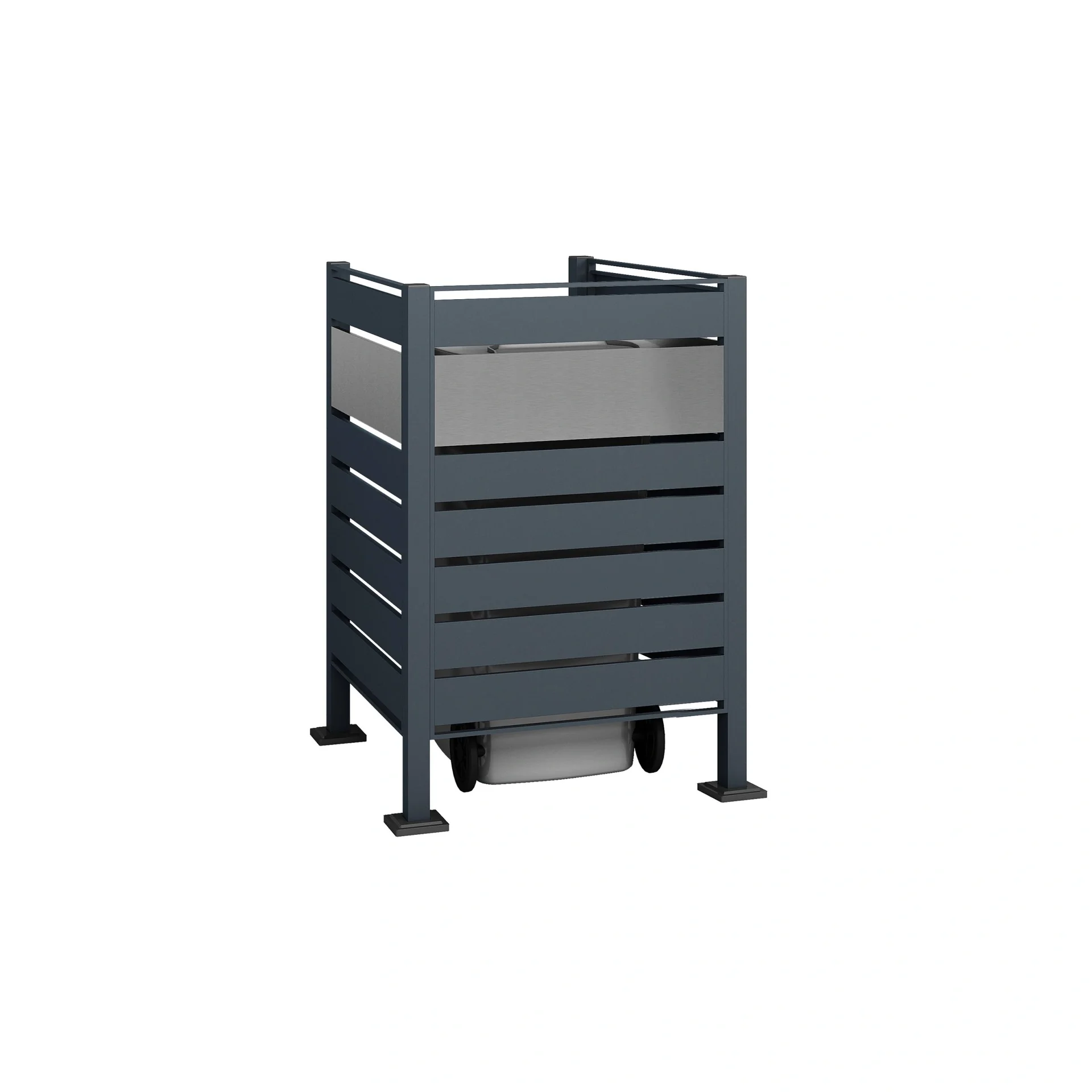 Mülltonnenverkleidung Planum 1er Box, 120 cm, anthrazit - 10