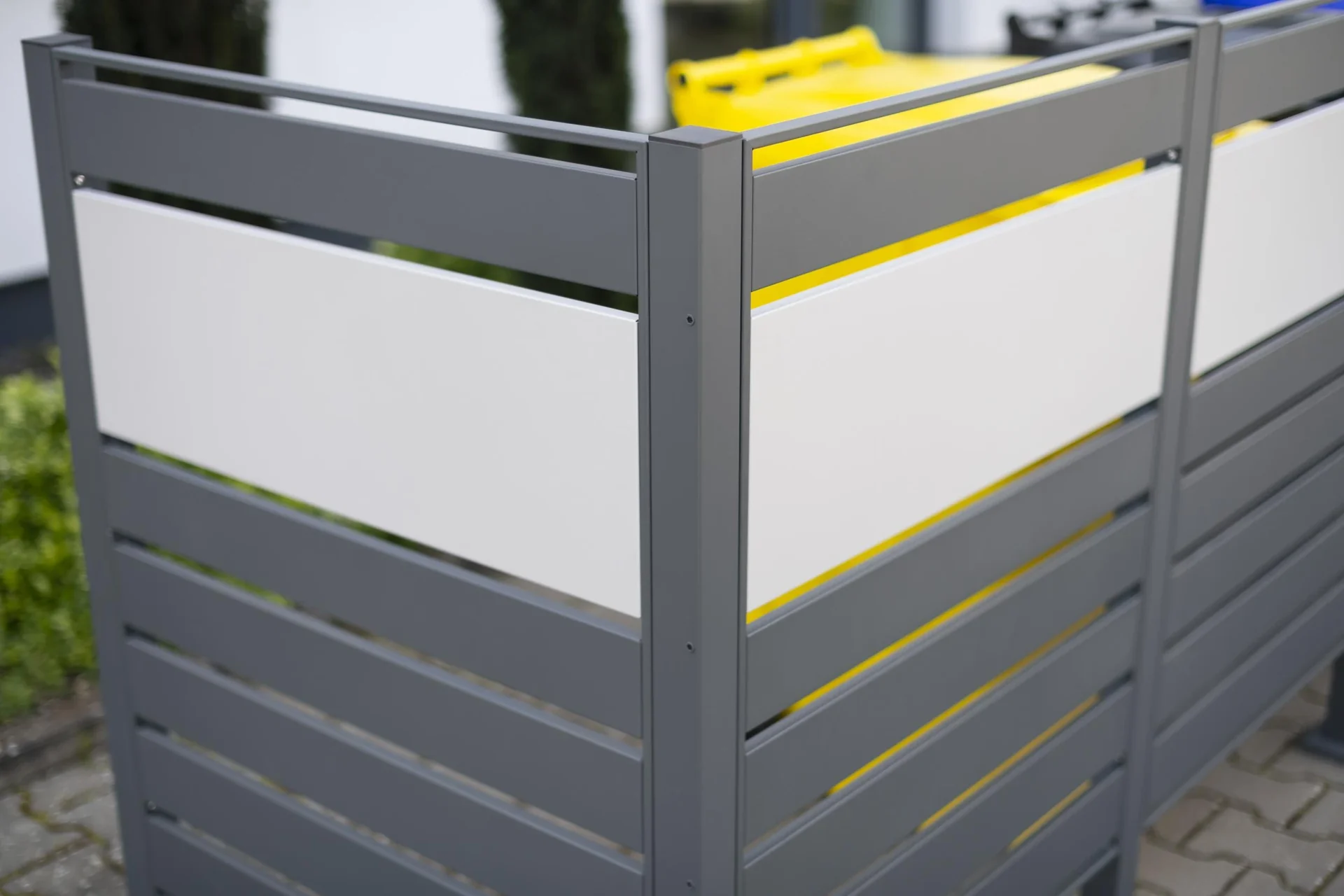 Mülltonnenverkleidung Planum 5er Box, 120 cm, antharzit - 10