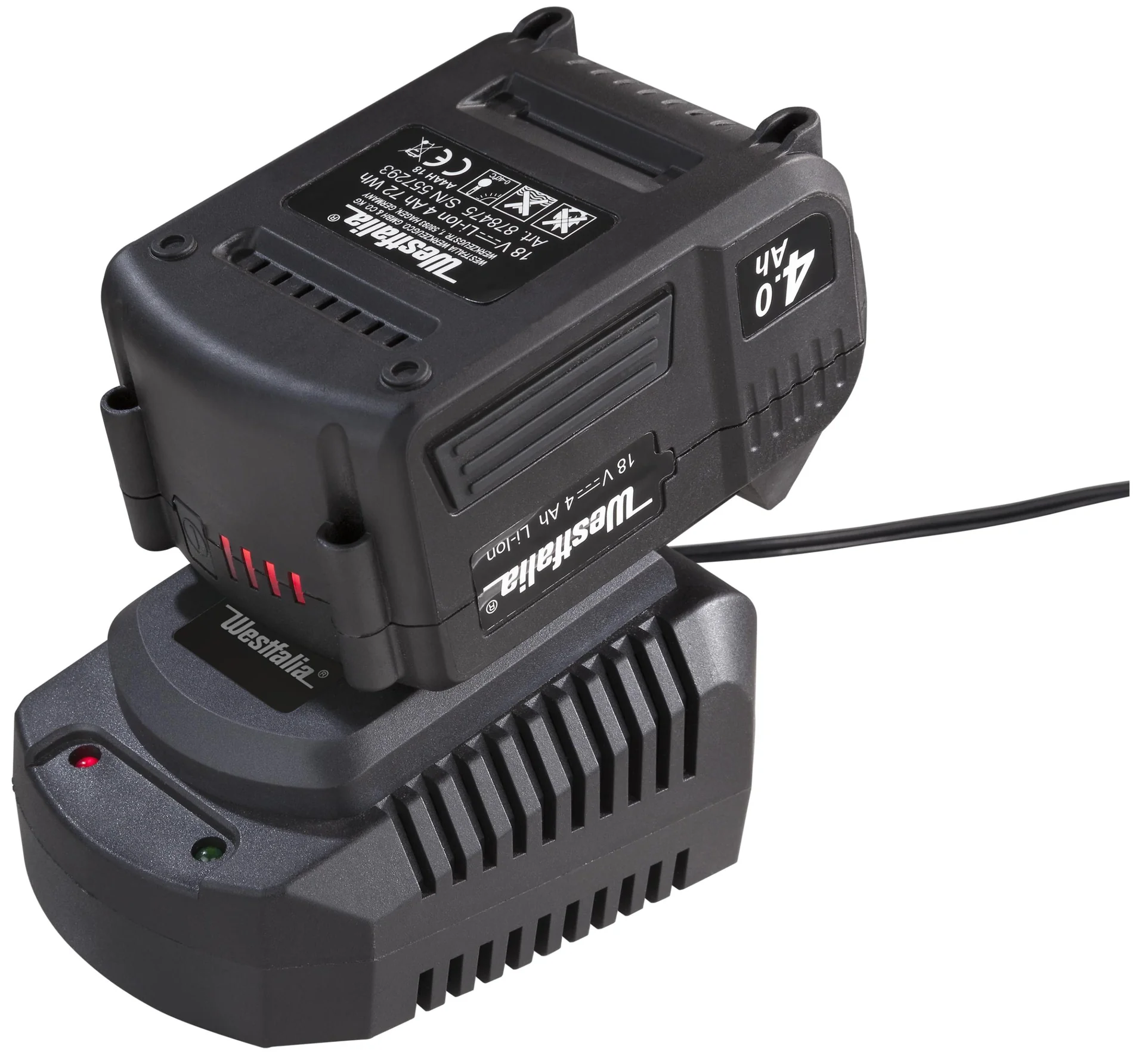 18 Volt Li-Ion Ladegerät mit 12 Volt Zigarettenanzünder Stecker ALG18-Z - 2