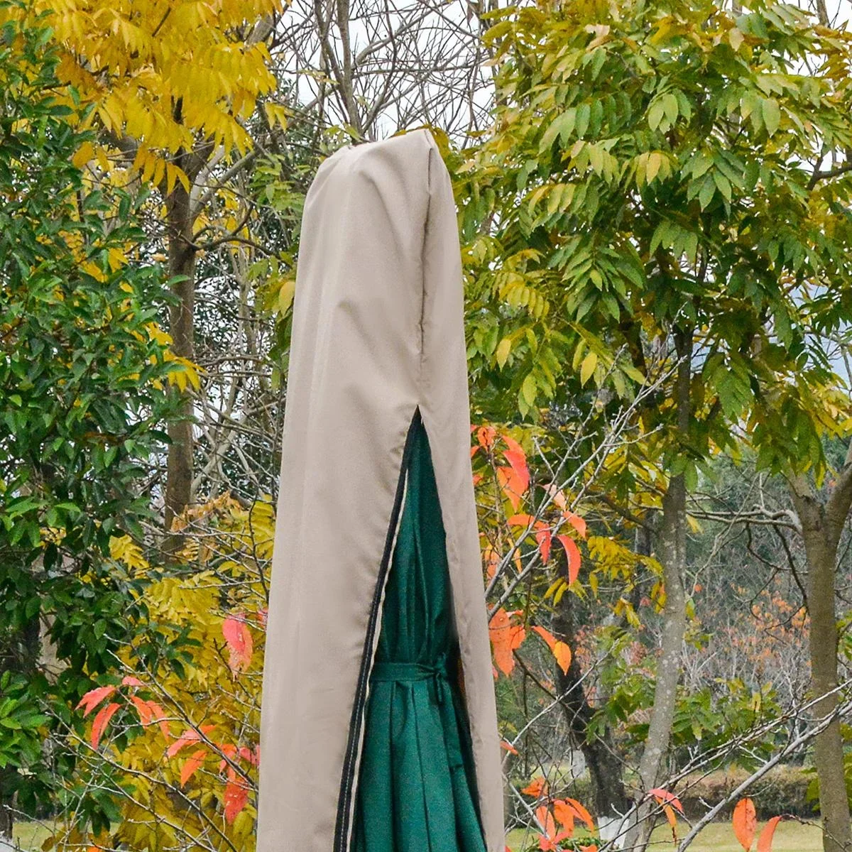 Sonnenschirm Schutzhülle wetterfest khaki - 9