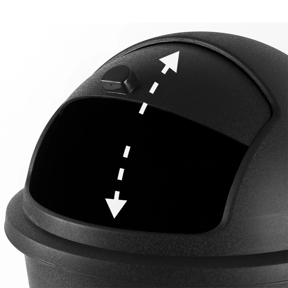 Mülleimer schwarz Kunststoff 50L - 6