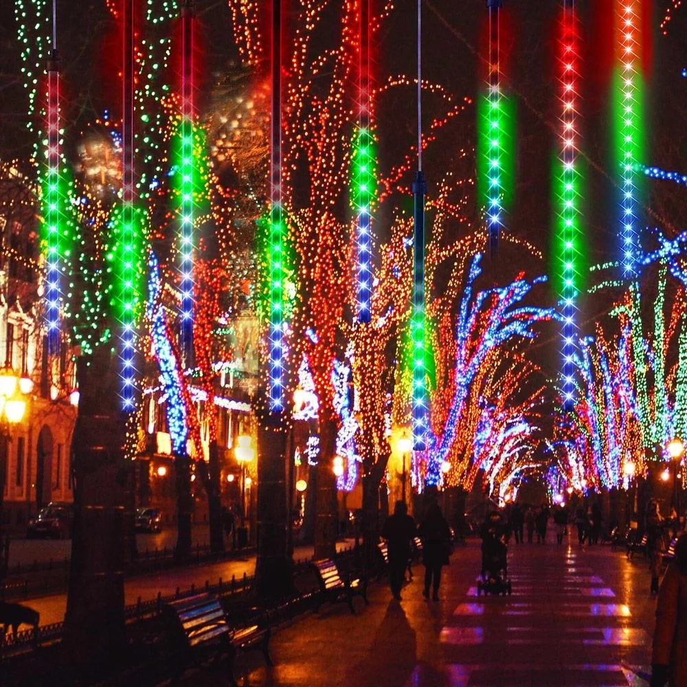 Lichterketten - Weihnachtsbeleuchtung - Eiszapfenbeleuchtung - Lichtvorhang - Weihnachten - Farbig - 3