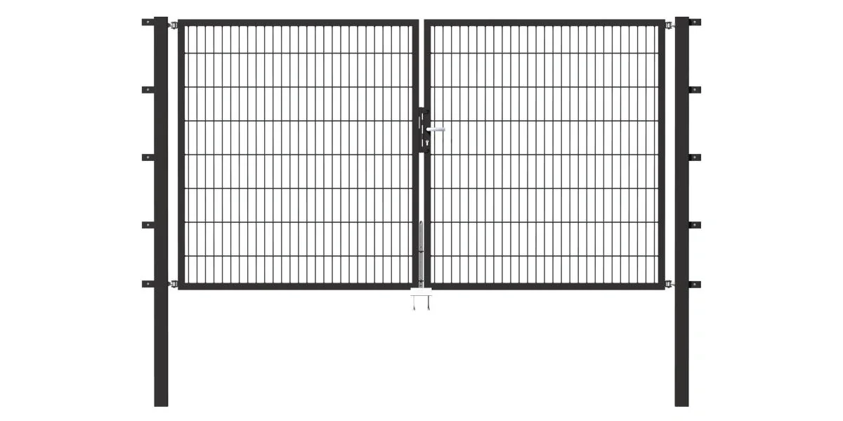Doppeltor Flexo mit Zubehör, anthrazit, Breite 350 cm, Höhe 80 cm, PF: 80x80 cm - 2