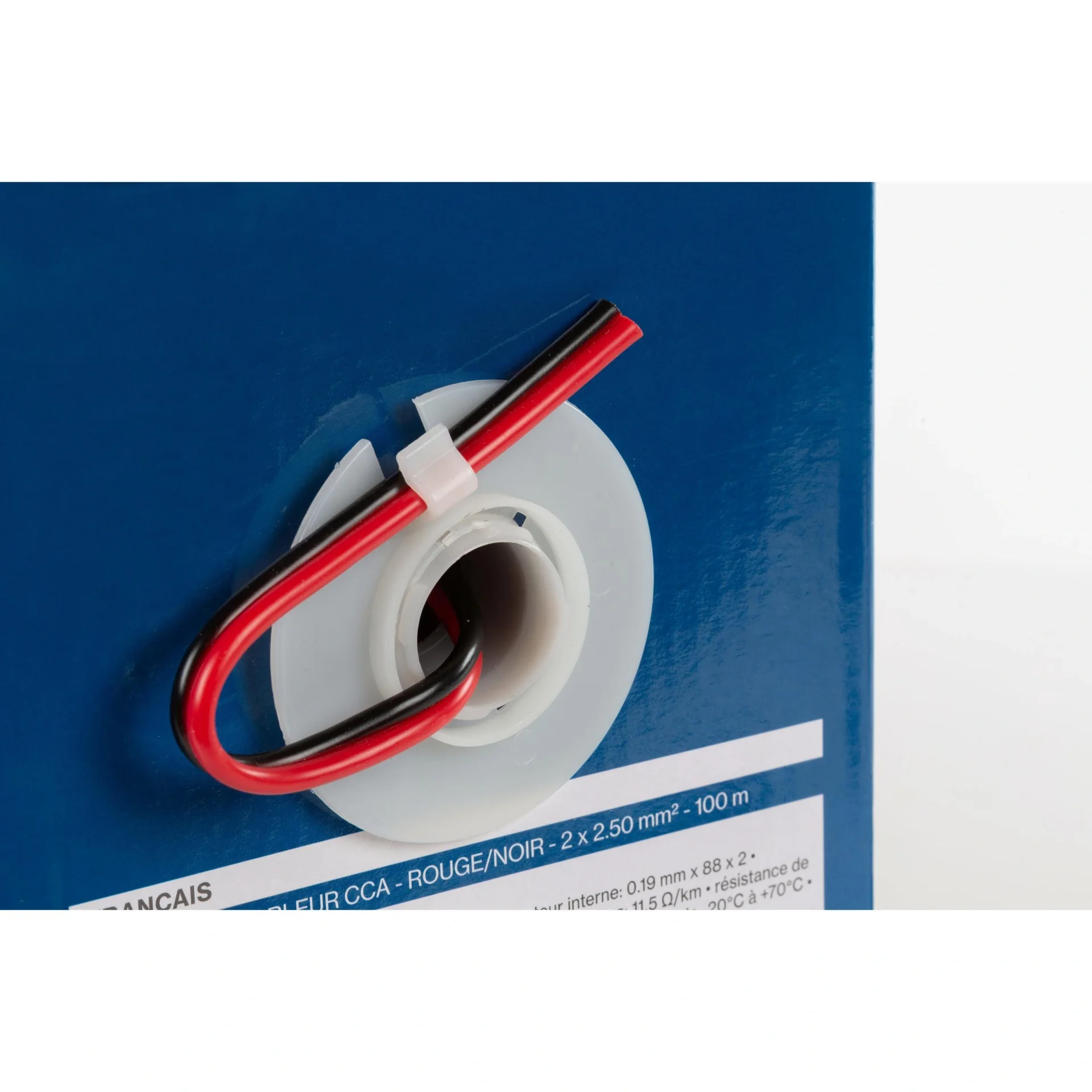 cca-lautsprecherkabel - rot/schwarz - 2 x 2.50 mm² - rolle 100 m - 2