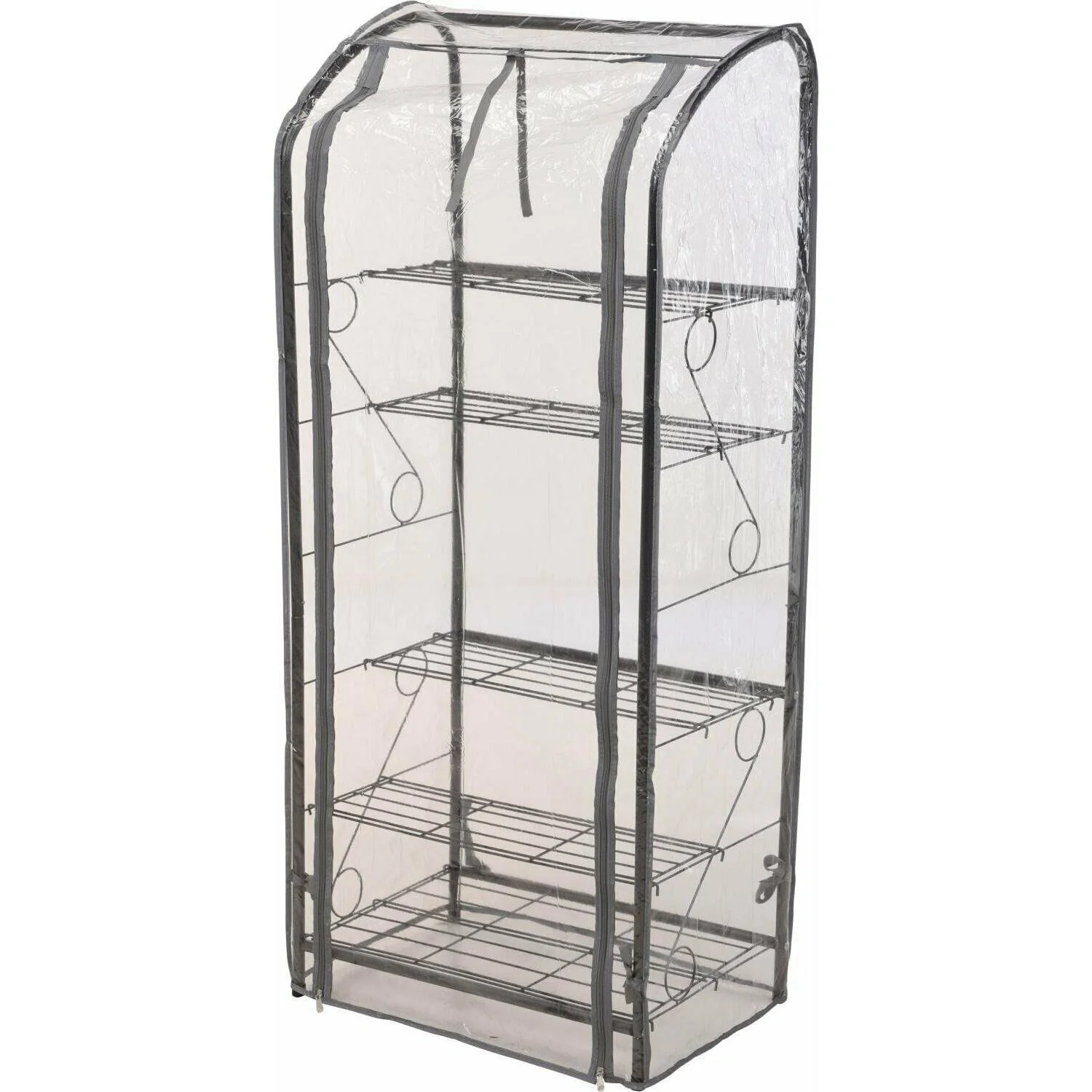 Gewächshaus und Gewächshaus mit 4 Regalen 55 x 35 x 125 cm - 1