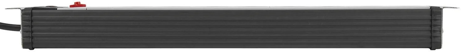 Steckdosenleiste Premium-Line 8-fach, 19" Format ideal für Serverschränke, mit Kaltgerätstecker, schwarz/grau - 4