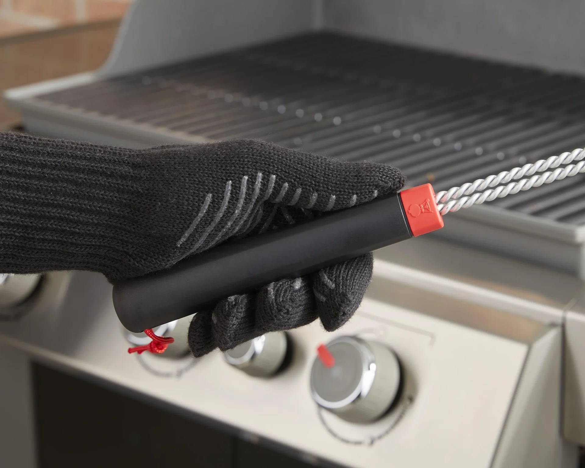 Dreiseitige Grillbürste, 46 cm - 5