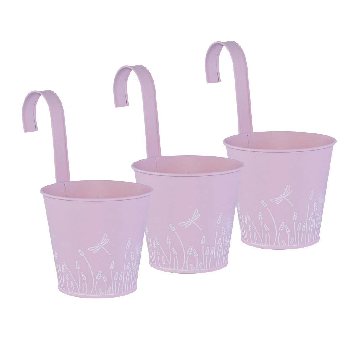 Übertopf aus Metall in Pink 3er Set - 1