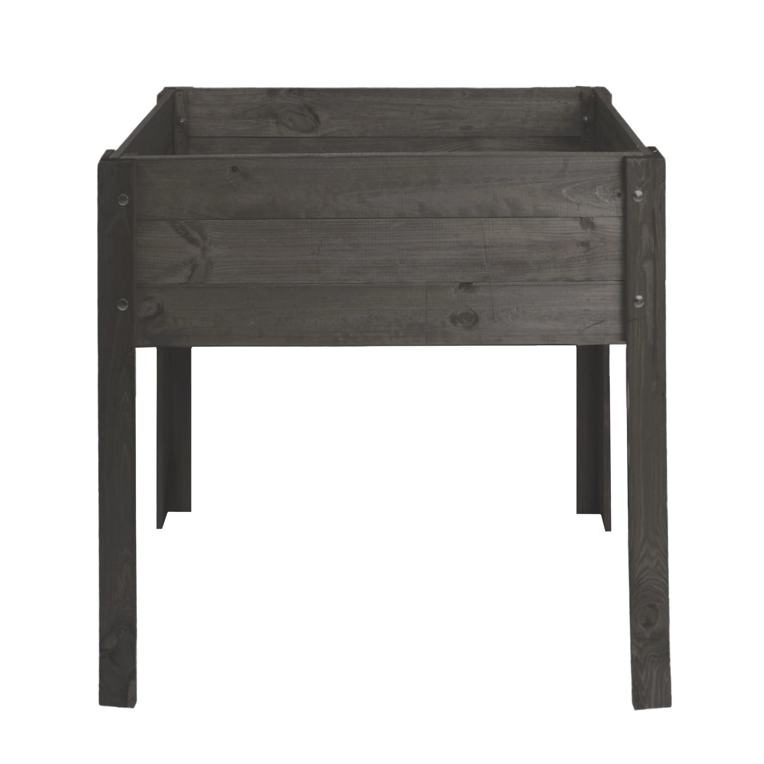 Hochbeet aus Holz , Anthrazit, 80 x 40 x 78 cm - 3