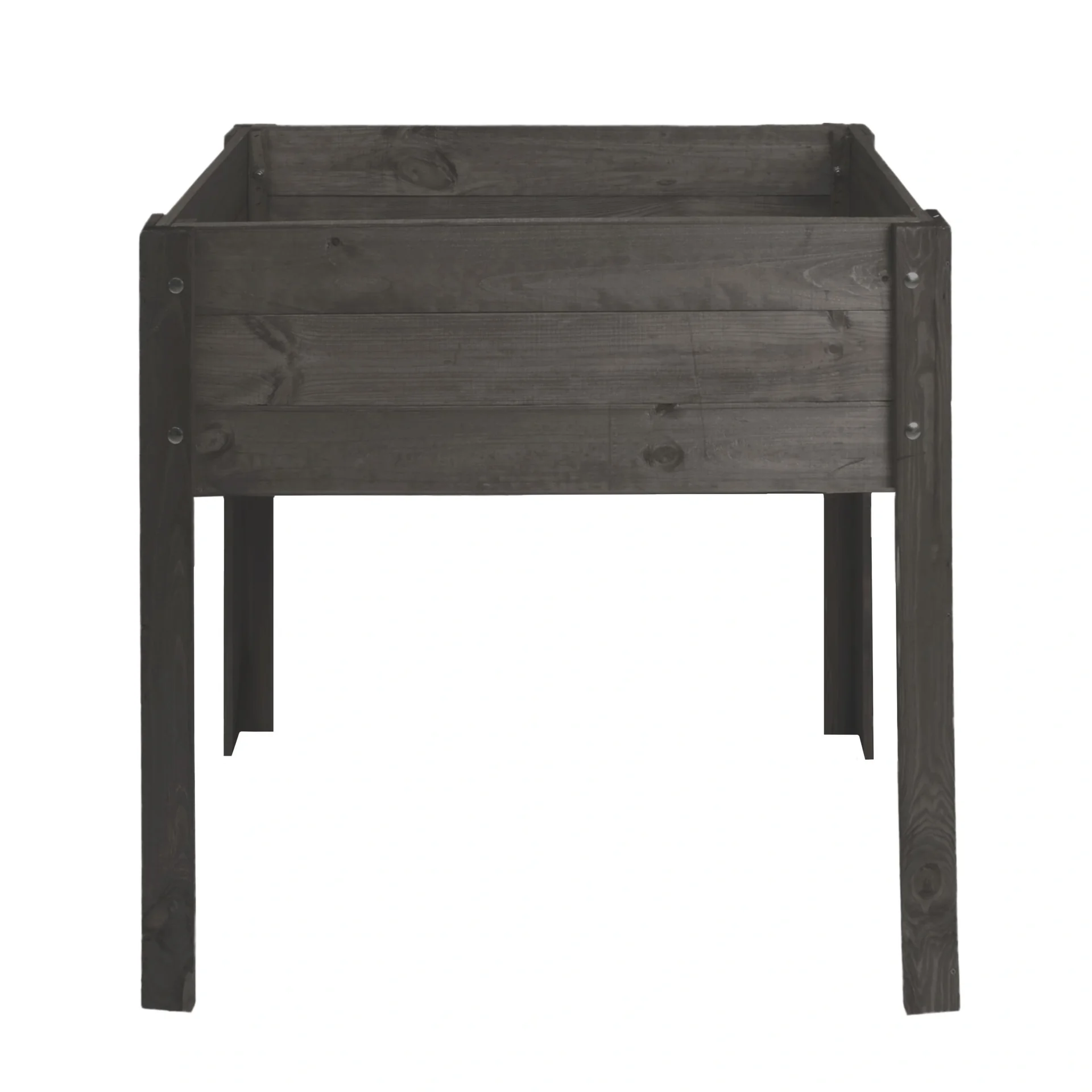 Hochbeet aus Holz , Anthrazit, 80 x 40 x 78 cm - 3