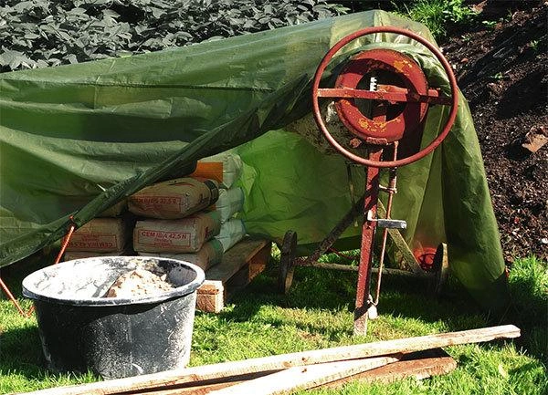 Abdeckplane, zweifarbig grün/ blau, extrem stark 150 g/ m², 3 x 4 m - 3