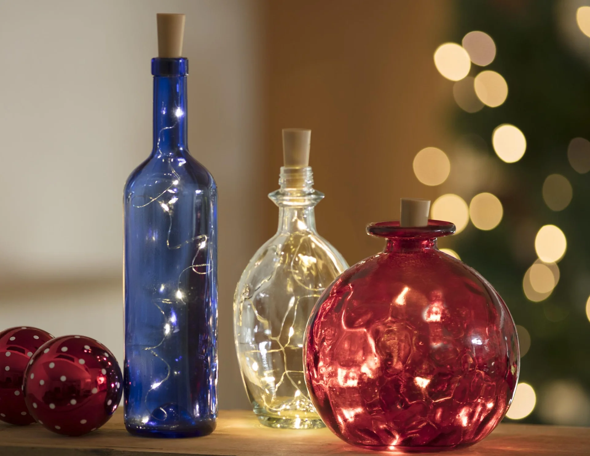 Flaschenkorken mit leuchtenden LED - 3er Set - 2