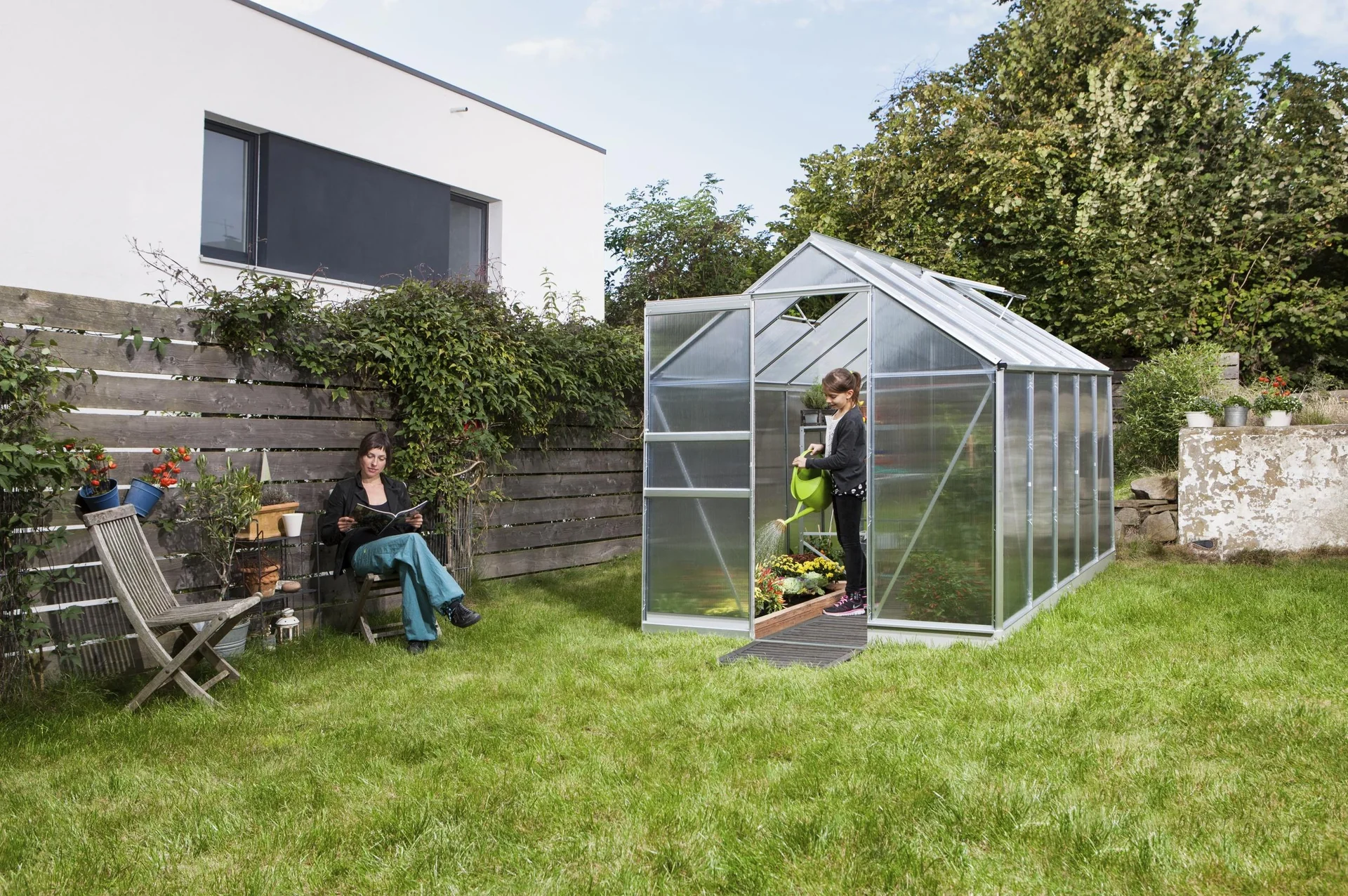 Gewächshaus Apollo 6200 HKP 4 mm, Farbe alu - 3