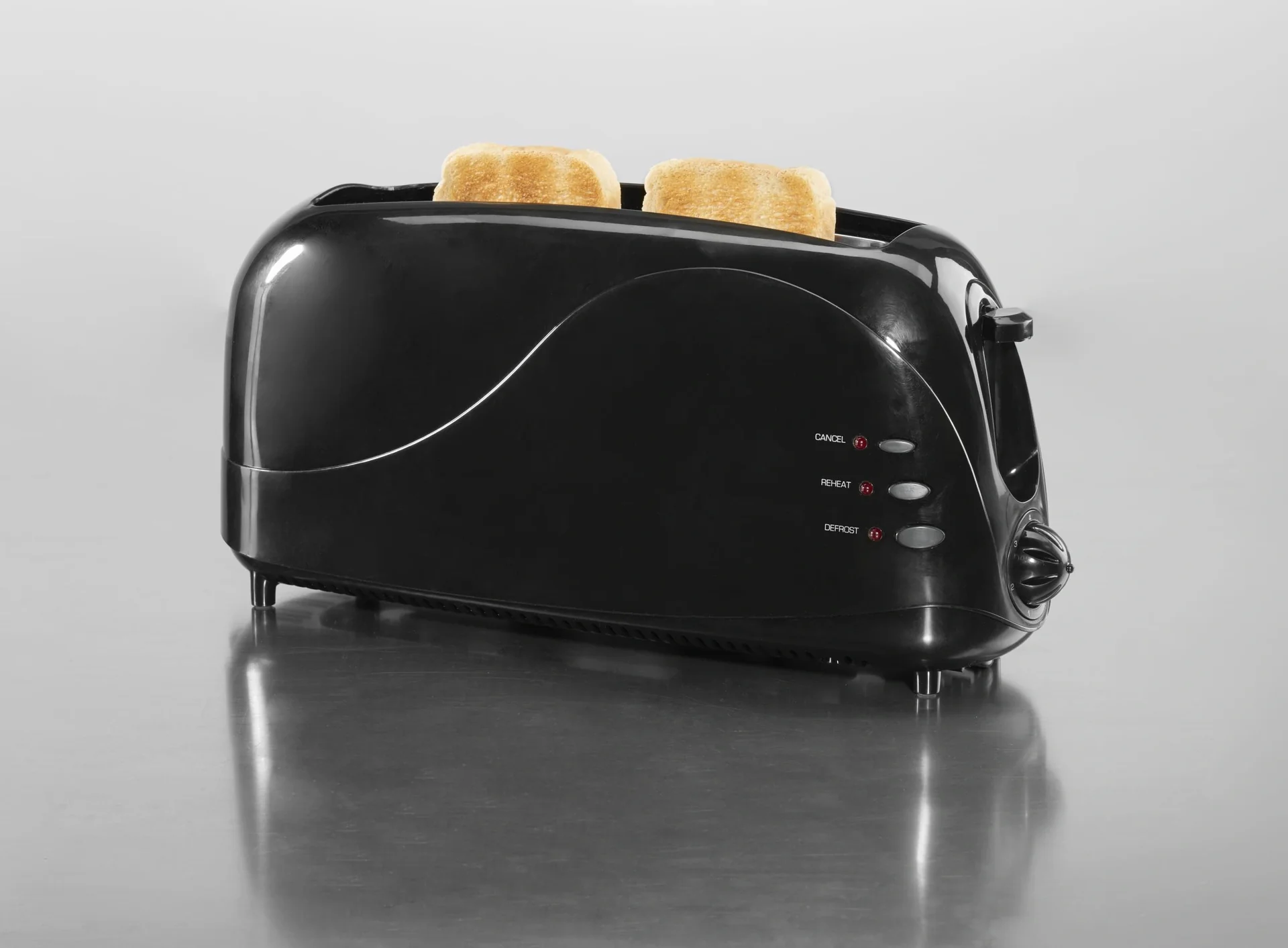 Langschlitz-Toaster schwarz 1000 Watt, schwarz mit Brötchenaufsatz - 3
