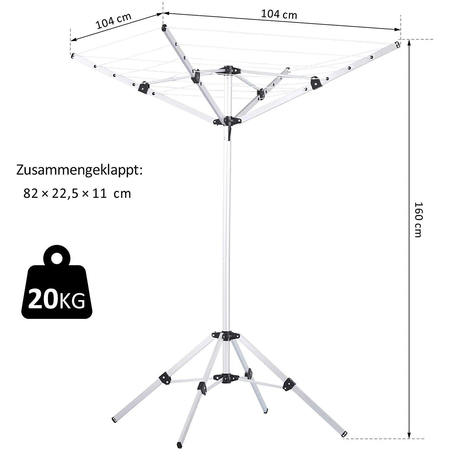 Wäschespinne klappbar - 8