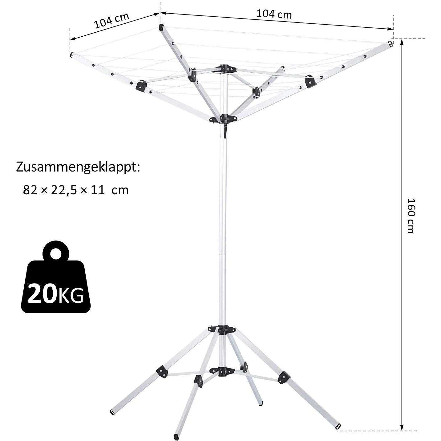 Wäschespinne klappbar - 8