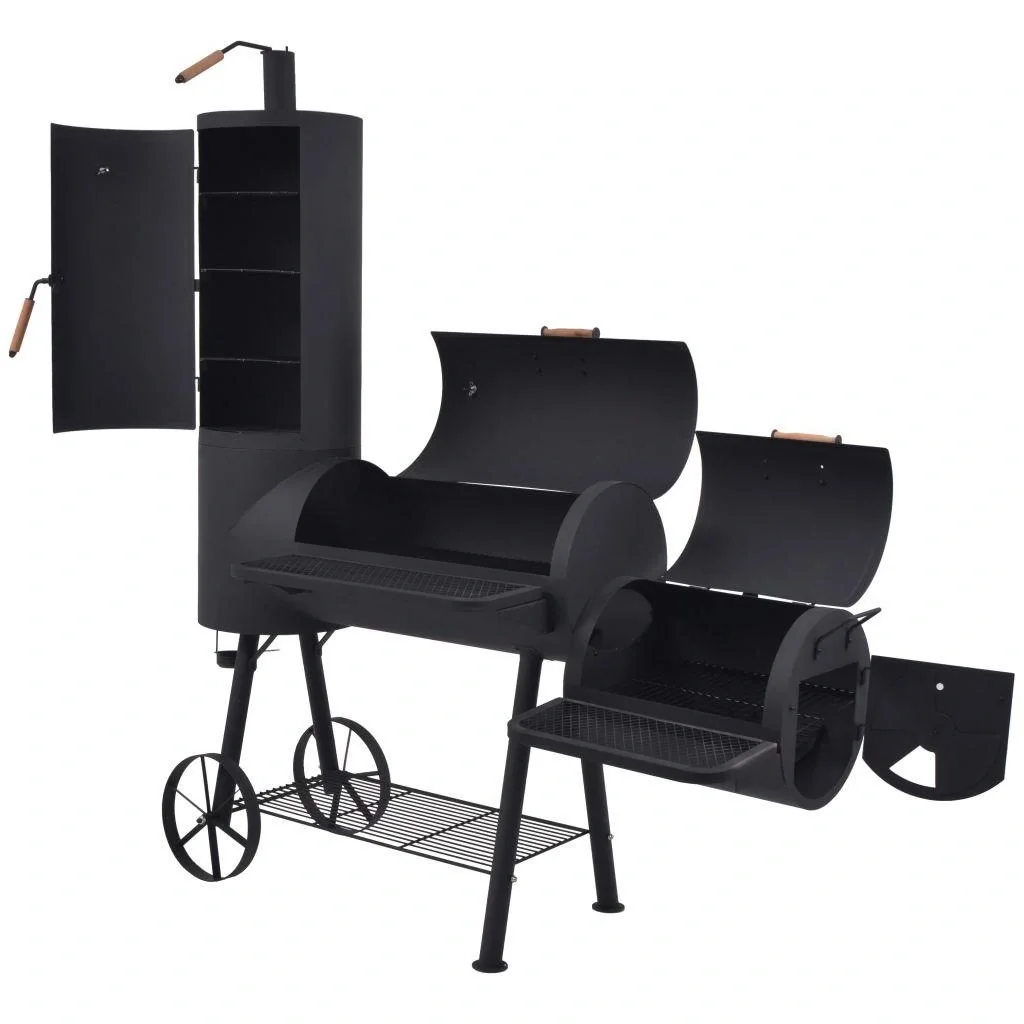 Holzkohlegrill mit unterer Ablage XXL schwarz - 3