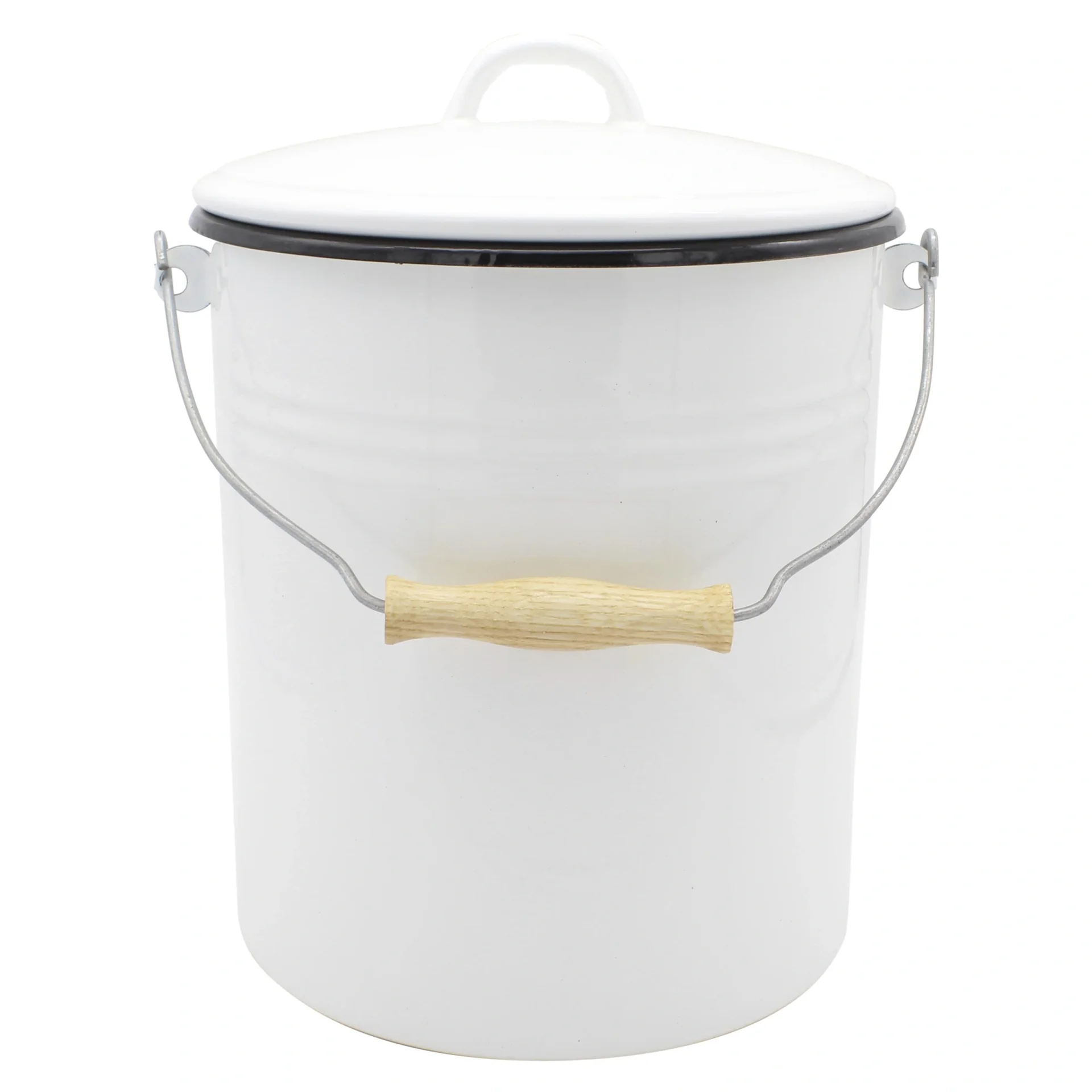 Universaleimer, Emaille, weiß, 10 L - 1