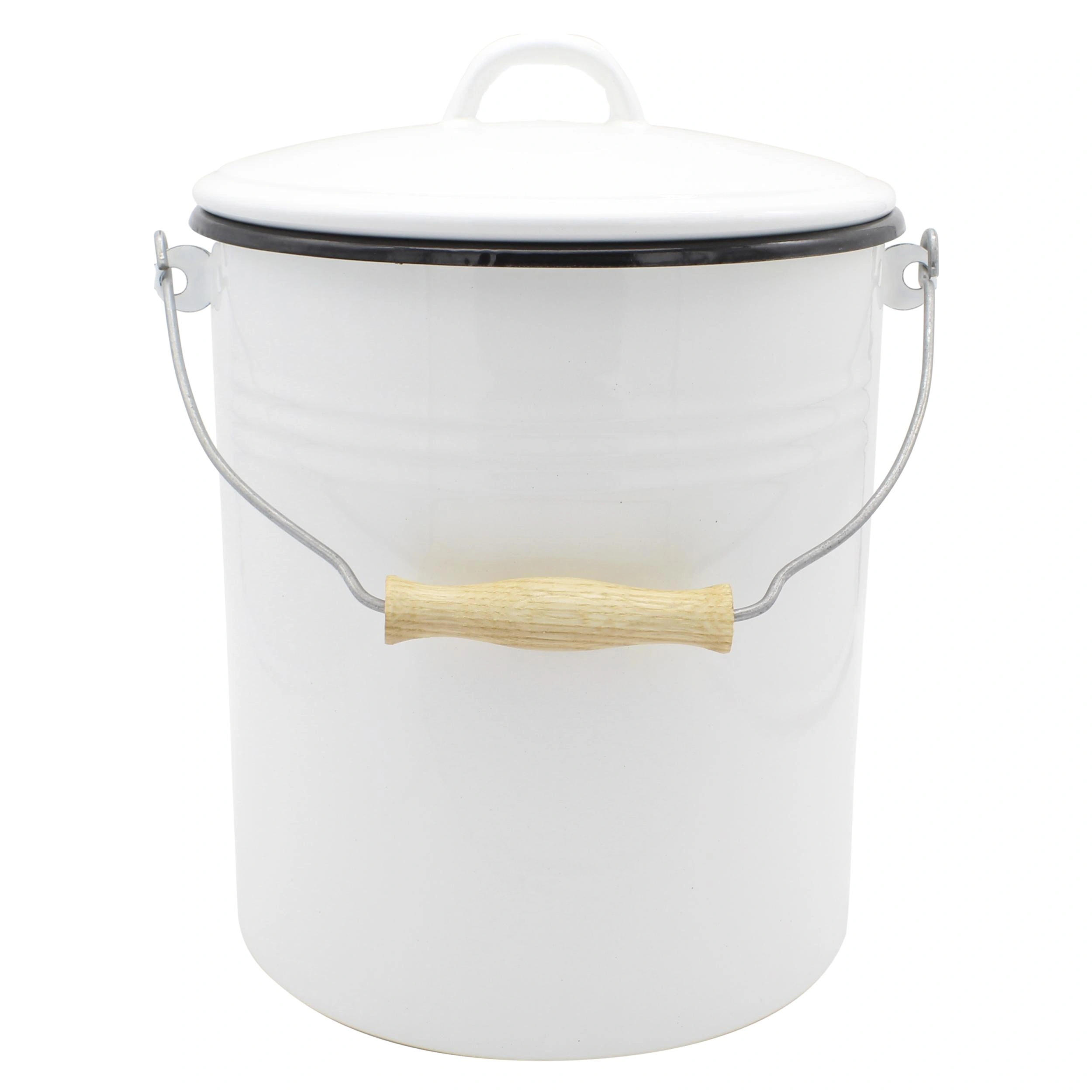 Universaleimer, Emaille, weiß, 10 L - 1