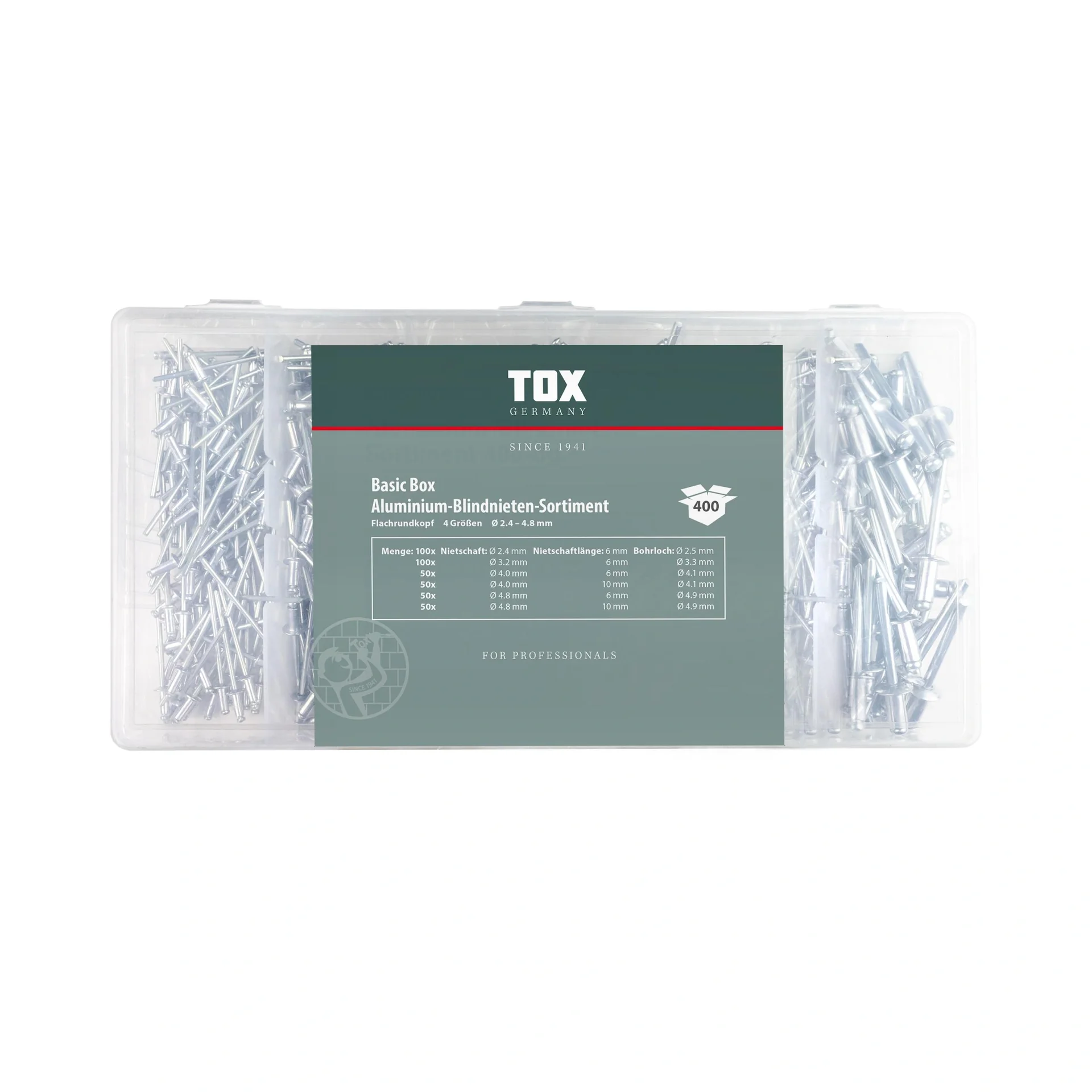 Blindnieten - Sortiment Basic Box 400-teilig - 4