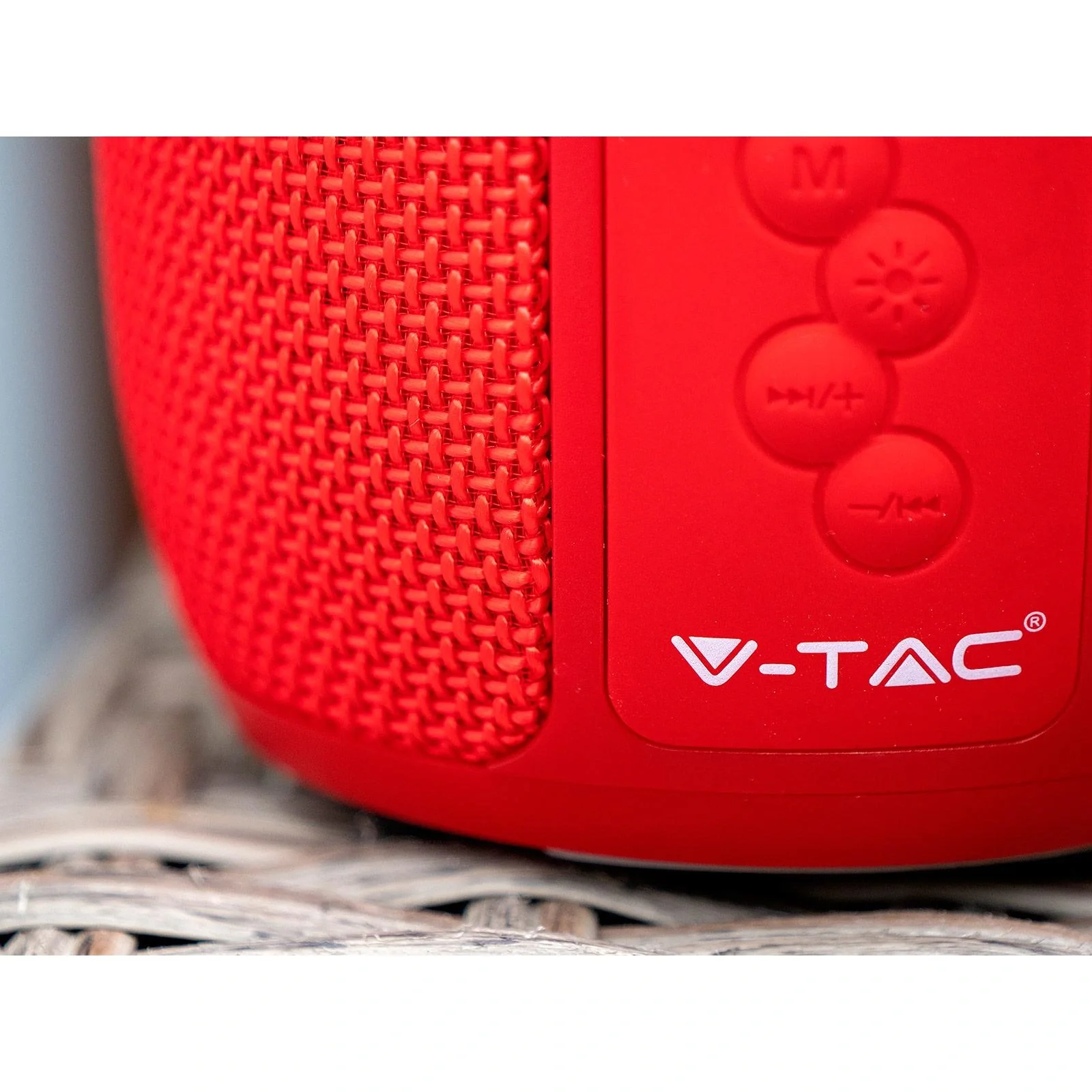 VT-7456 Bluetooth-Lautsprecher mit RGB-Beleuchtung - 2x 3Watt - rot - 9