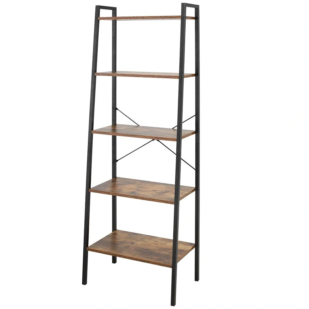 Bücherregal 5-stufiges Büroregal Lagerregal Aktenregal Küchenregal für das Wohnzimmer Küche Bad Büro Spanplatte Metall R - 4