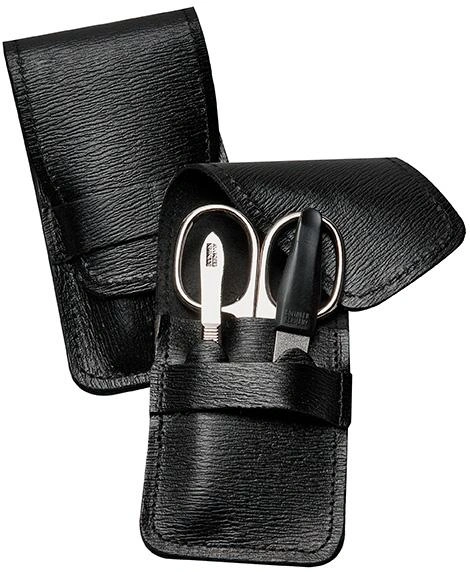 Manikür-Etui, Echtleder, 3-teilig - 1