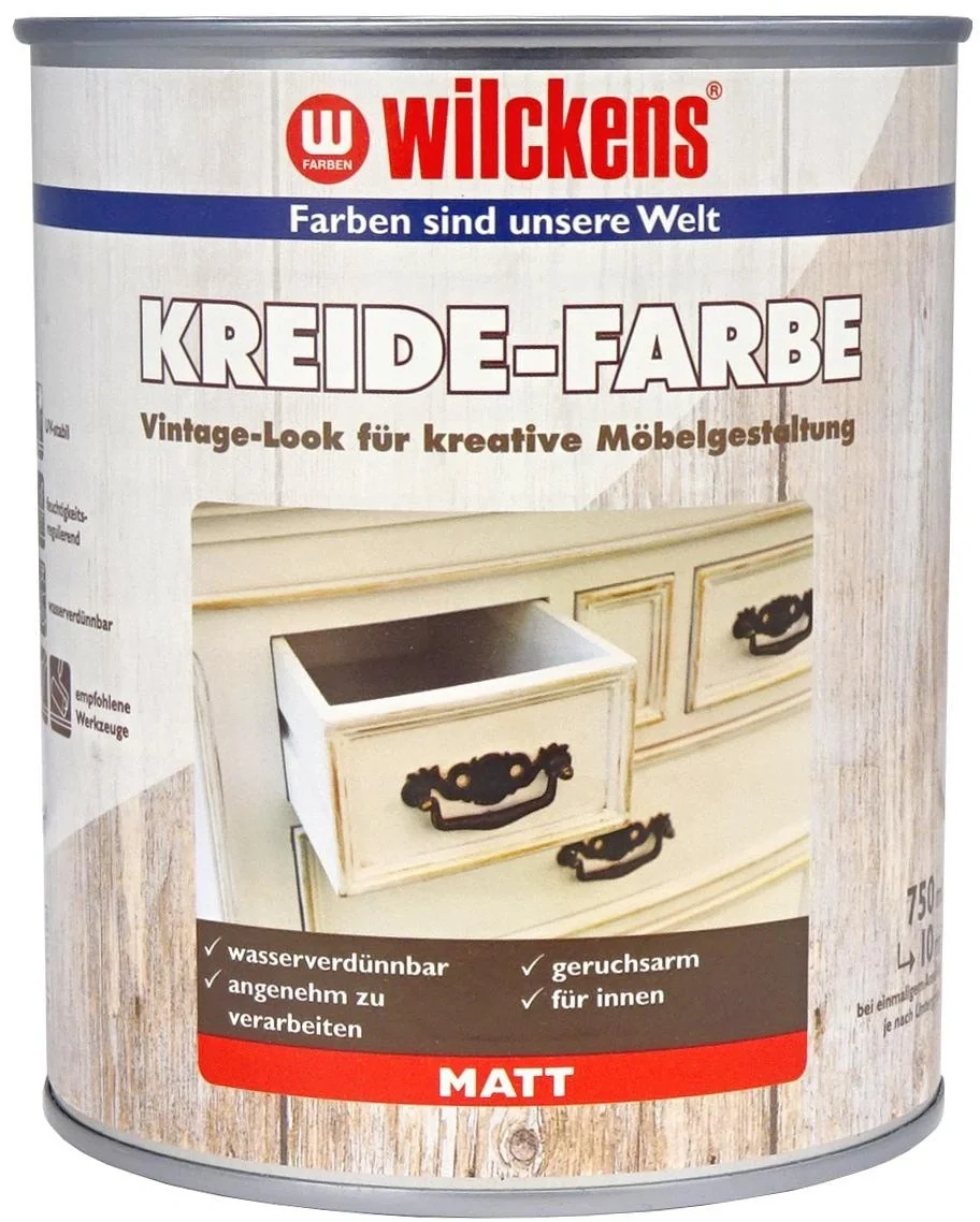 Kreidefarbe weiß, 750 ml - 1