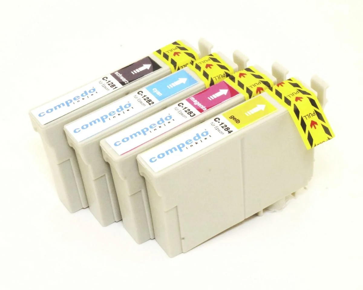 Druckerpatrone für Epson T1281-4 4er Multipack - 4er Set in den Farben cyan, gelb, magenta und schwarz - 3