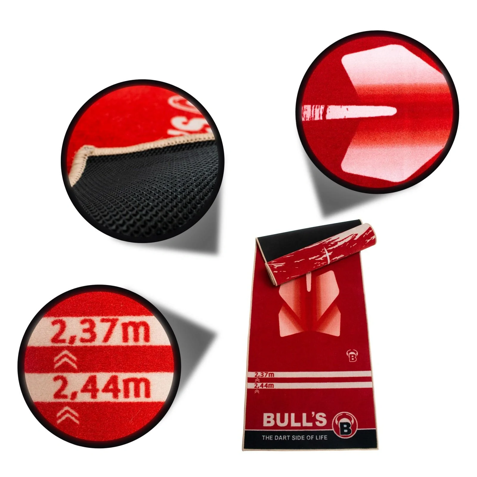 Dartteppich "180" Rot - 3