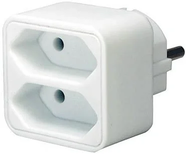Adapterstecker auf 2 Euro-Steckdosen - 1
