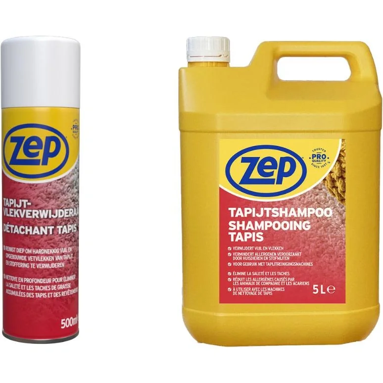 ZEP Carpet Fleckentferner - 500 ml und ZEP Carpet Shampoo - 5 L - 1