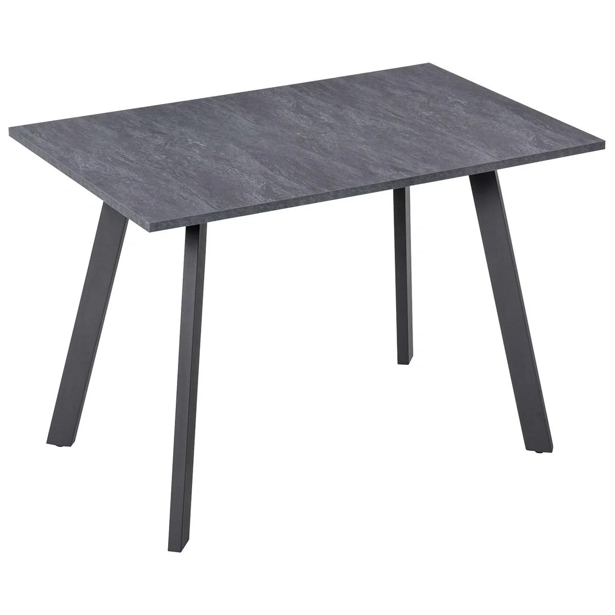 Esstisch Küchentisch mit Metallbeinen und geräumiger Tischplatte Holztisch Dunkelgrau MDF Metall 110 x 70 x 76 cm - 4