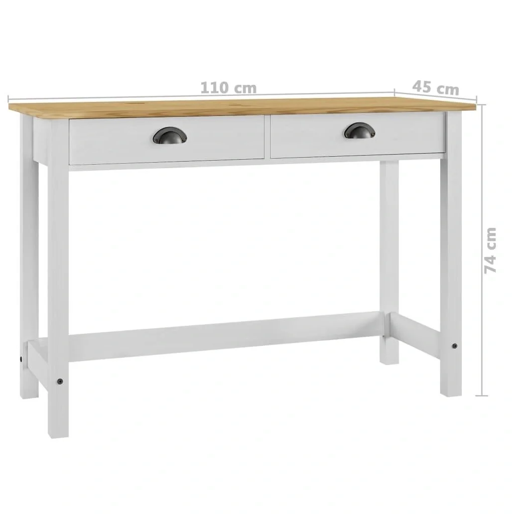 Wandtisch Hill Range mit 2 Schubladen 110x45x74 cm Kiefer - 6