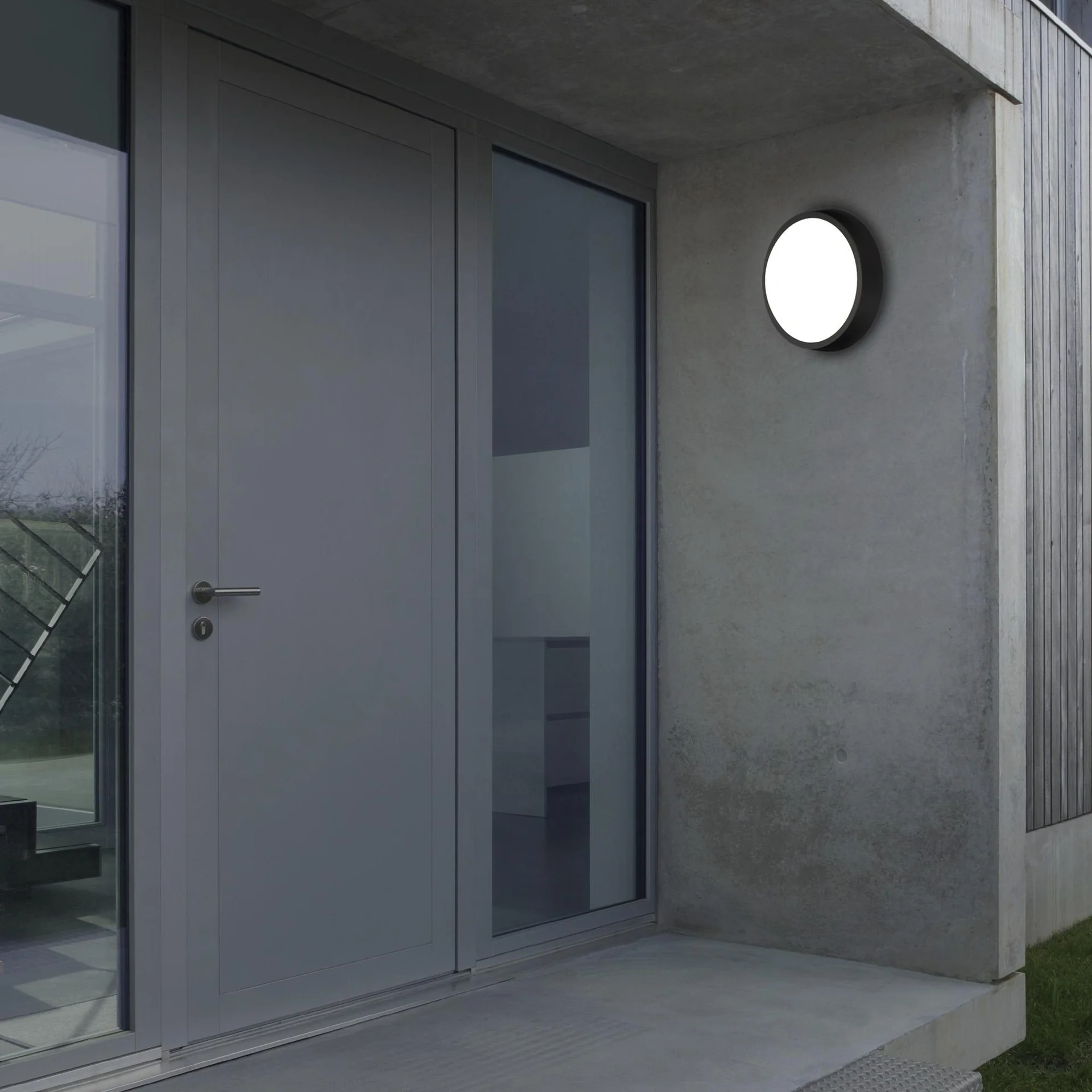HAGEN LED Außenleuchte, Wand- und Deckenleuchte, schwarz, IP44, 24 Watt, 2.160 lm, 4.000 K - 1
