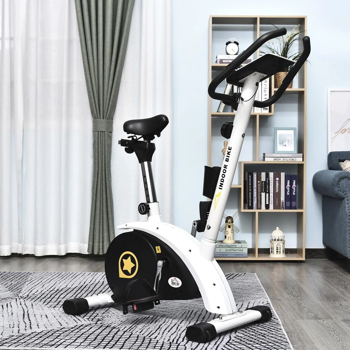 Heimtrainer mit Magnetwiderstand weiß - 4