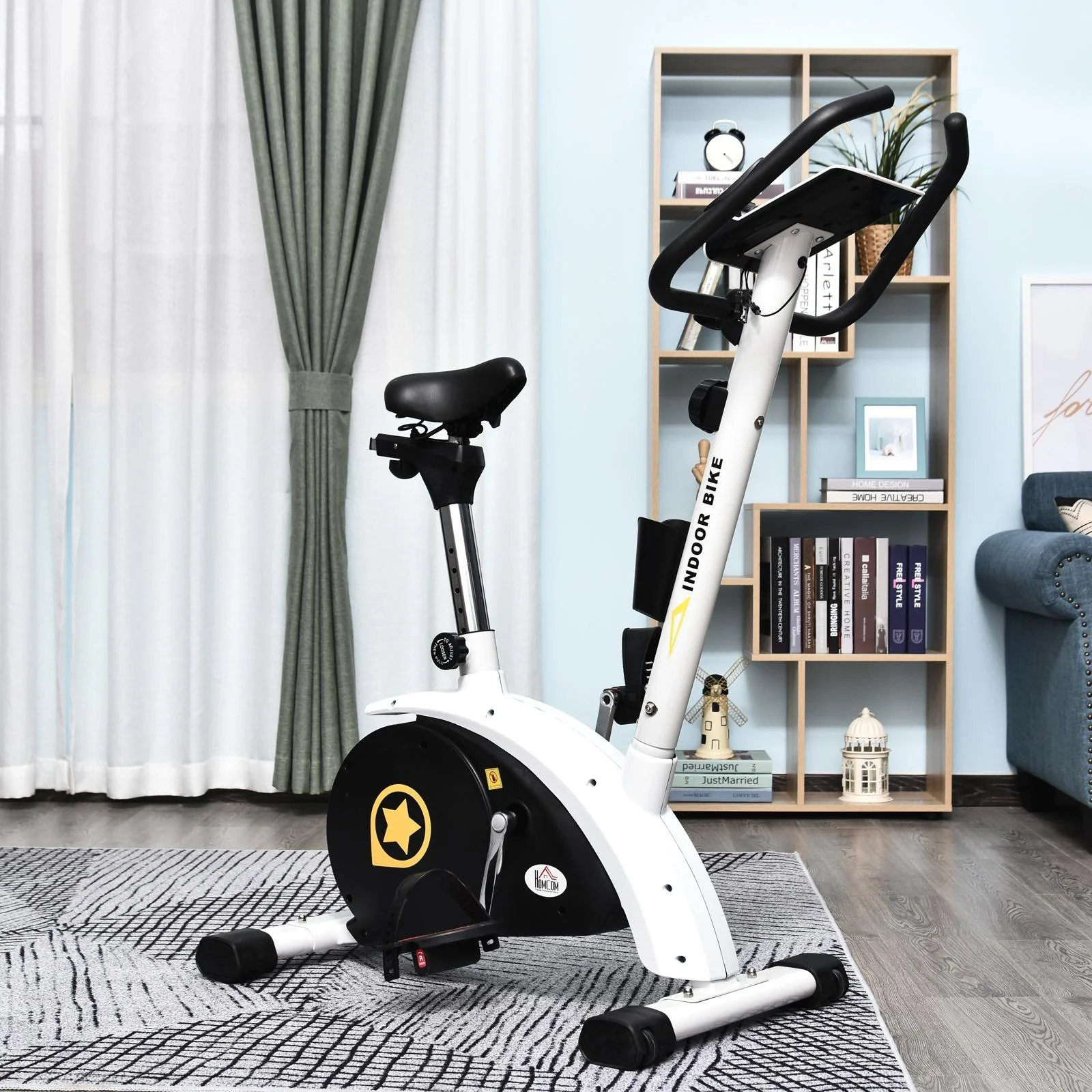 Hometrainer für den Heimgebrauch Stahl weiß - 7