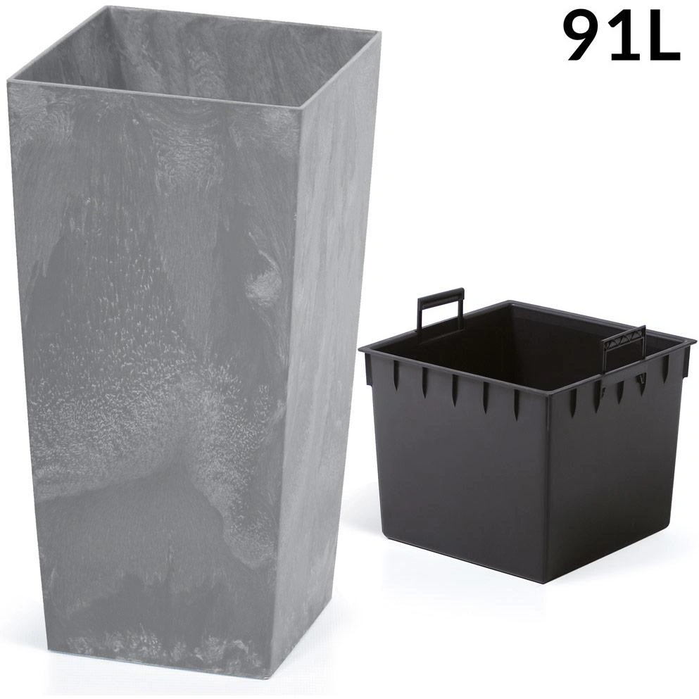 Blumentopf Concrete Design 91L Anthrazit, 40 x 40 x 75 cm - 3