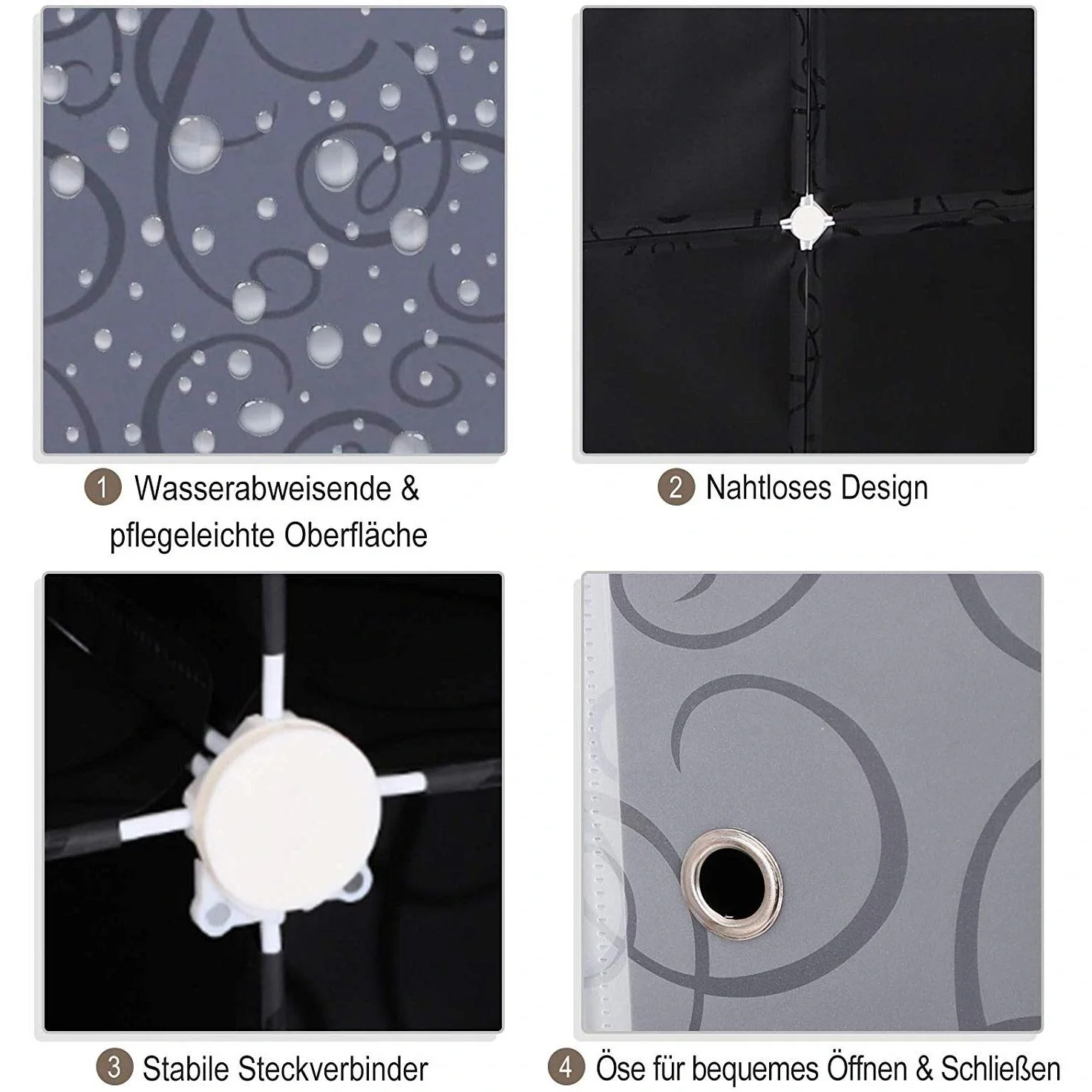 Garderobe Schuhschrank DIY Schuhregal Regalsystem Garderobenschrank 16 Würfel aus PP Schwarz + Weiß 95 x3 7 x 160 cm - 3