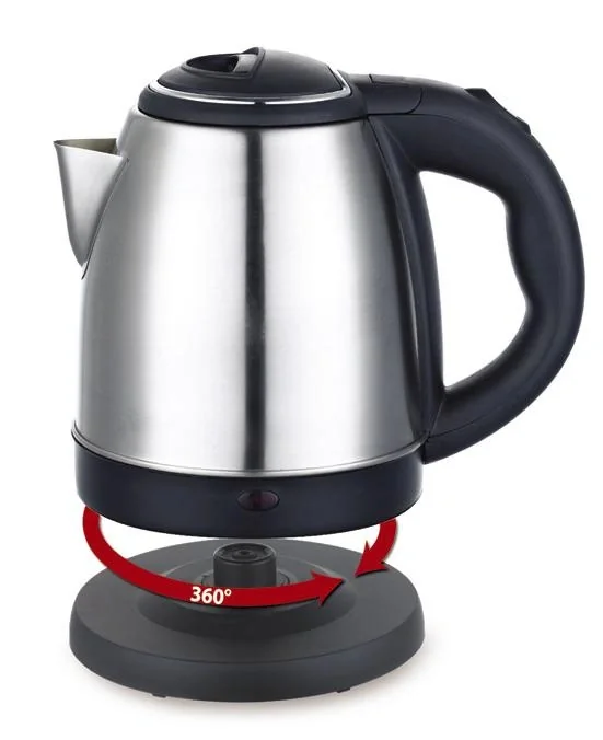 Wasserkocher „TKG JK 1029 N“, 1,2 Liter, 1800 Watt, Edelstahl, Kabellos, Silberfarben/ Schwarz - 2