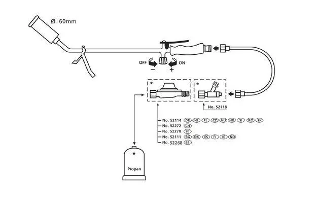 Abflamm- u. Anwärmbrenner Set - 2