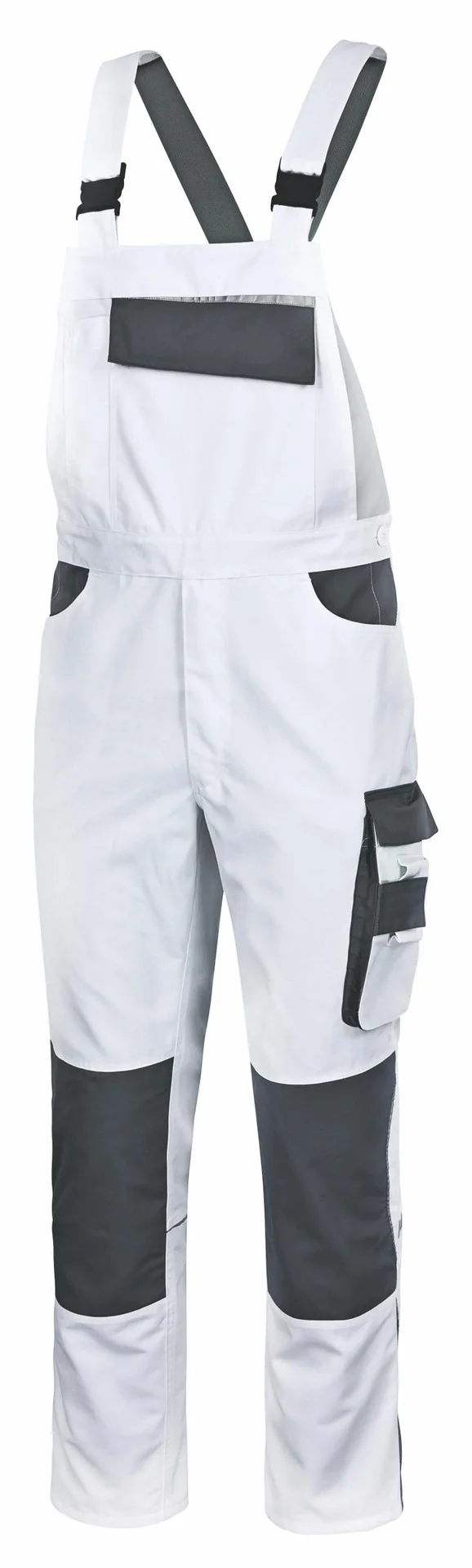 Latzhose EXTREME, weiss-grau, Gr. XXL - 1