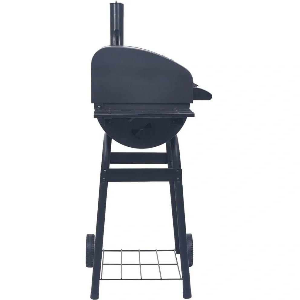 Holzkohlegrill Smoker mit Unterseite schwarz - 2