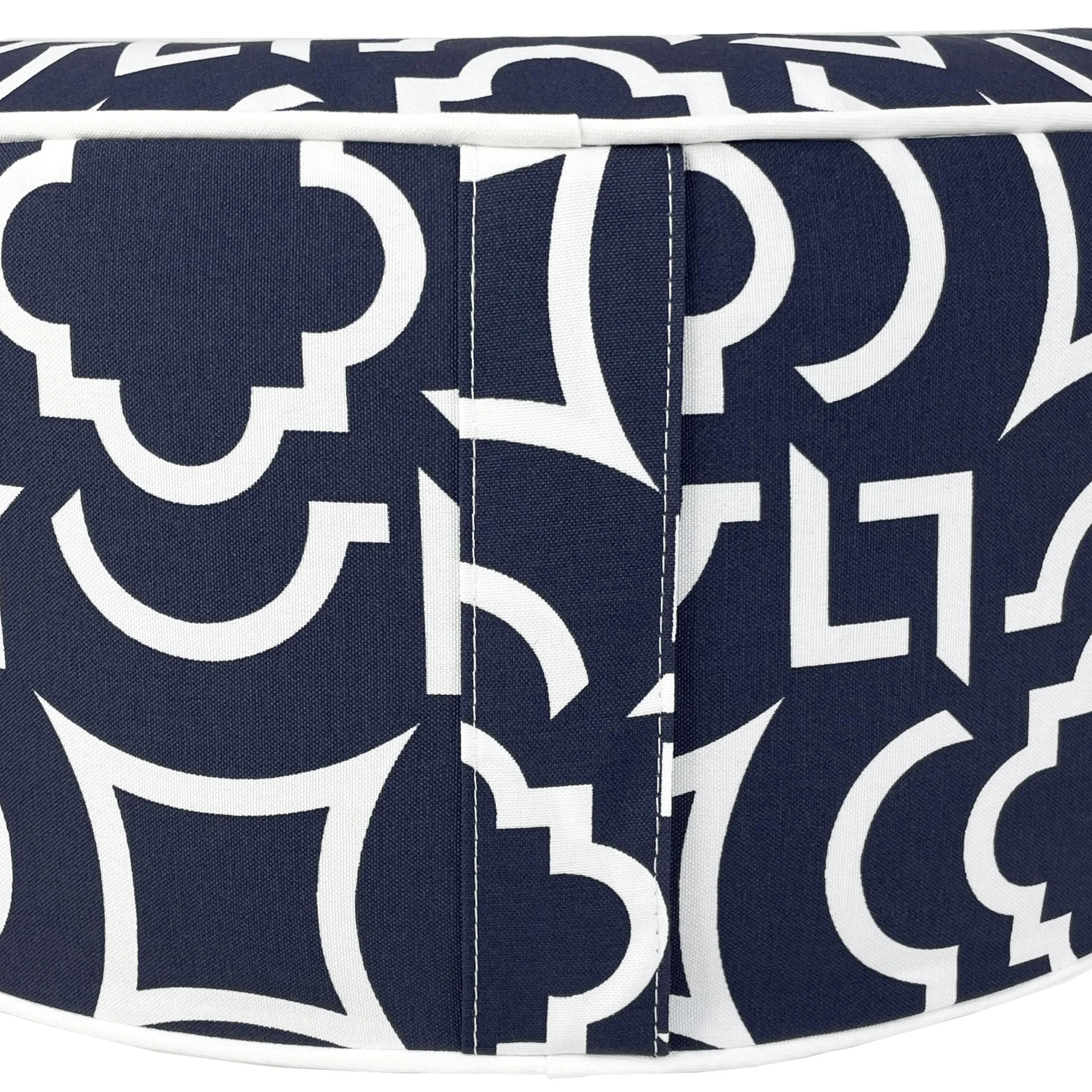 Aufblasbarer Lounge-Sitzhocker in Blau/Weiss - 5