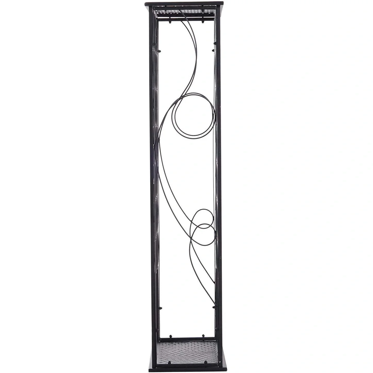 Weinregal Flaschenregal Weinständer für 28 Flaschen Weinschrank Metall Schwarz 47,5 x 21,5 x 100 cm - 8